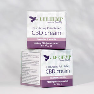 Wholesale - Fast Acting Lavender & Vanilla CBD Cream -  1000 mg - 2 oz